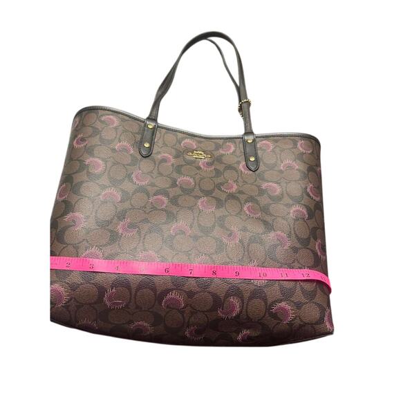 Sold!!! Coach Reversible City Tote In Signature Canvas With Moon Print - Picture 7 of 8